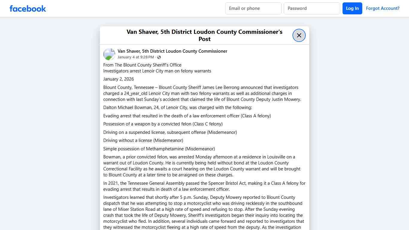 From... - Van Shaver, 5th District Loudon County Commissioner | Facebook